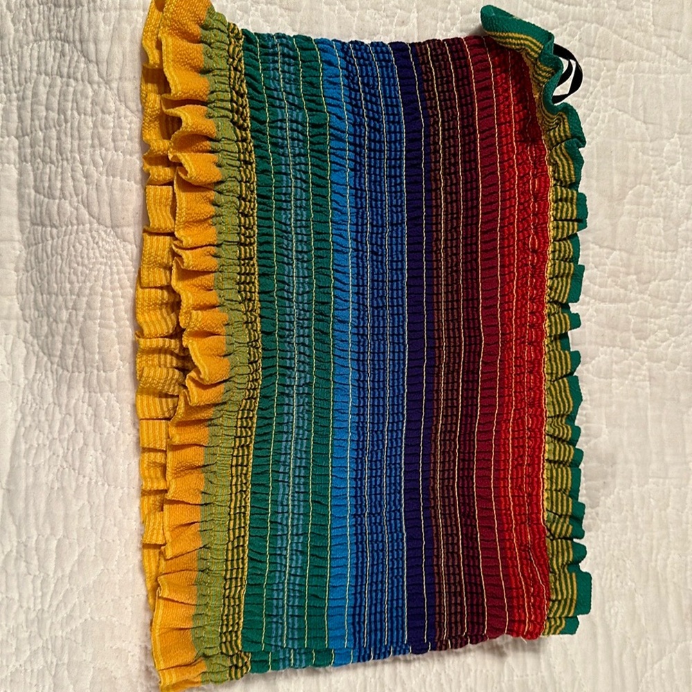 Rainbow 🌈 Smocked Tube Top size M